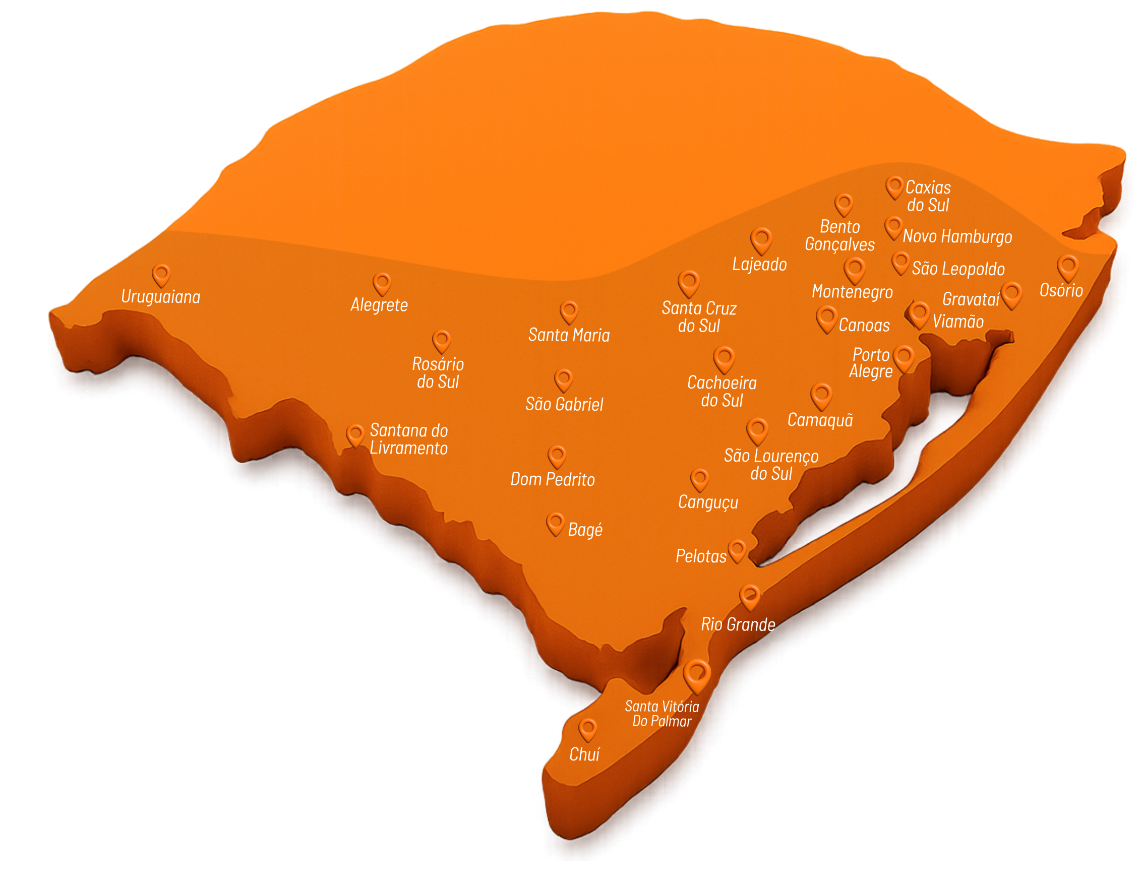 Mapa de Área de Atendimento RC Energia